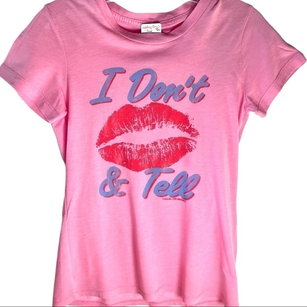 LOCAL Celebrity T-shirts Pink Yellow Green with graphic Size Medium NWT - Picture 2 of 7